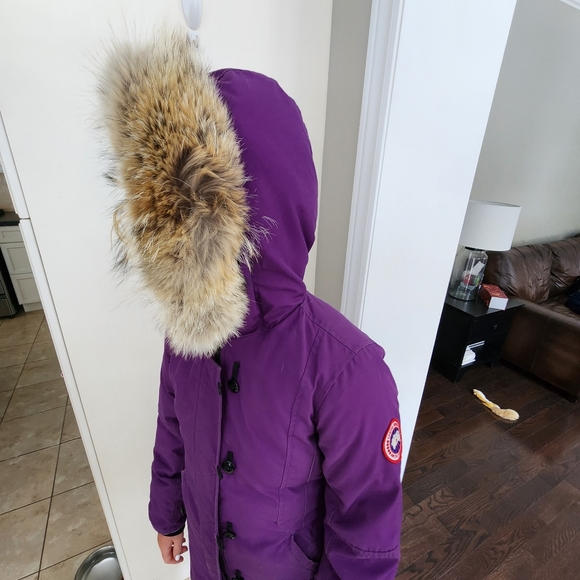 Canada Goose Purple Parka with Fur Trim - Picture 2 of 15